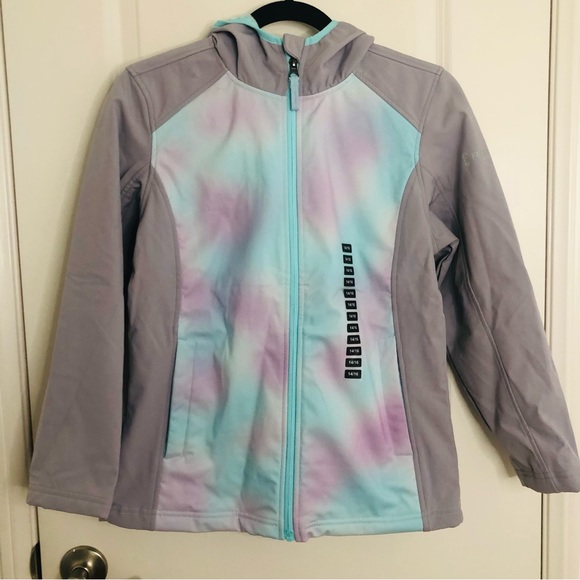 NWT New Girls Free Country Super SoftShel, color mint/purple print - Picture 3 of 16